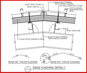 How to design flashing in industrial factory (in fact) 1 ridge flashing 1