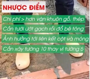 Có nên sử dụng gạch làm ván khuôn móng 2 có nên sử dụng gạch làm ván khuôn